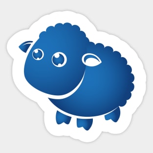 Blue lamb Sticker